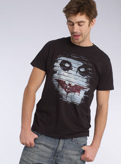 Black `oker`Printed T-Shirt