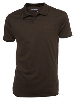 Brown Slim Fit Pocket Polo