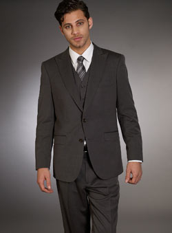 Charcoal Grey Peak Lapel Jacket