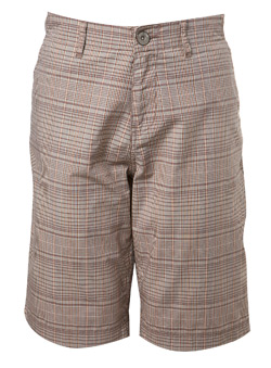 Cream Semi Formal Check Short