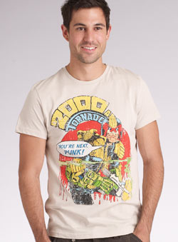 Cream `udge Dredd 2000`Printed T-Shirt