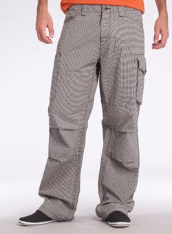 Mini Check Print Cargo Trousers