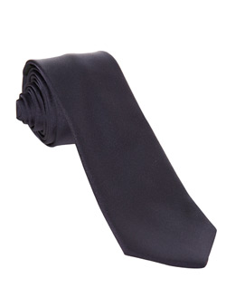 Purple Plain Slim Silk Tie