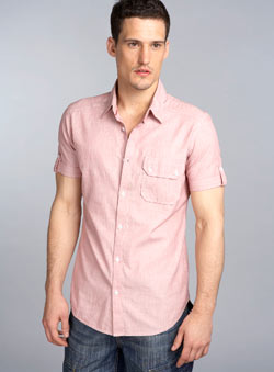 Red Edinburgh Check Fitted Shirt