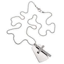 Rhinestone Cross and Tag