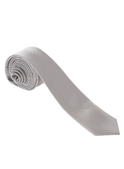 Burton Silver Textured Skinny Tie