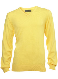 Yellow V-Neck Jumper