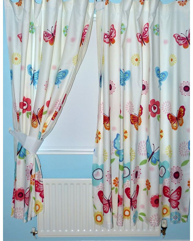 Butterfly Butterflies Lined Curtains