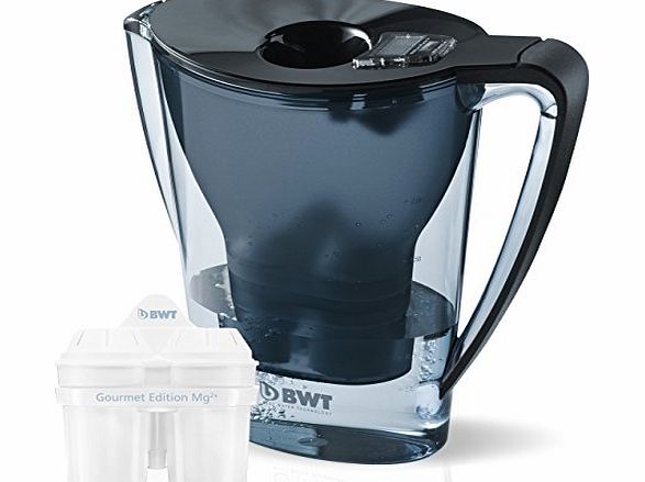 2.7L Mineral Water Filter Jug with Cartridge, Black