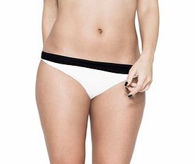 Alexandra white and black bikini briefs