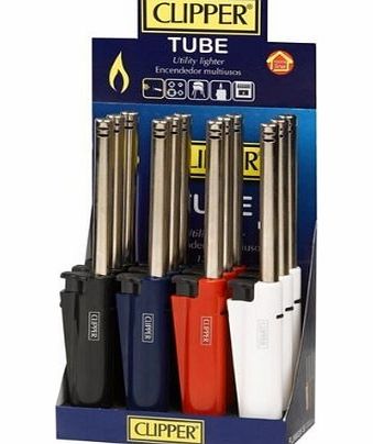 Genuine Refillable Multi Purpose Gas Clipper Tube Utility Lighter with Safety Lock One Supplied - Cookers, BBQ, Candles, Gas Fire, Fireworks, Camping .....