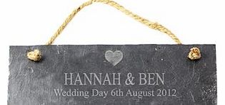 Personalised Heart Motif Slate Door Plaque