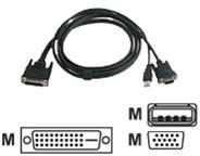 1M M1 MALE TO HD15 & USB MALE