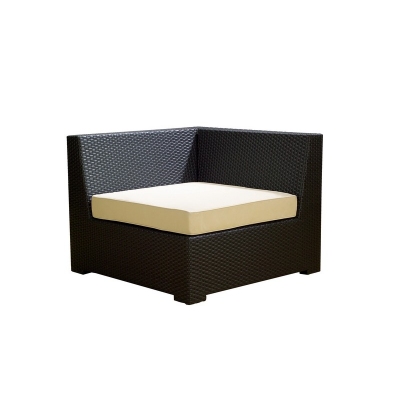 Cadix Quattro Black Wicker Corner Chair