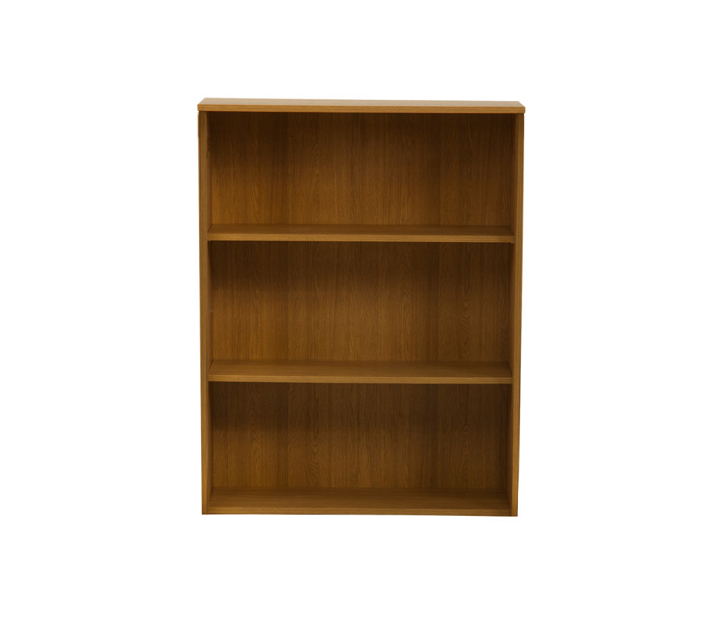 Calgary Oak wide bookcase