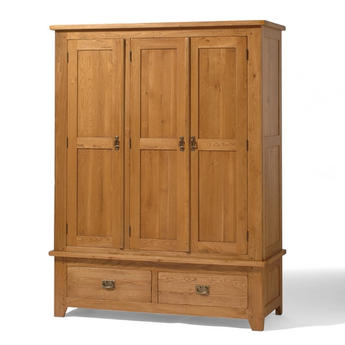 Calgary Rustic Oak Triple Wardrobe 808.414