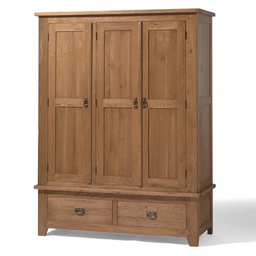 Rustic Oak Triple Wardrobe 808.414