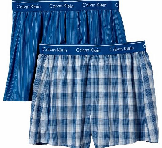 2-Pack Matrix Traditional Fit Boxer Shorts, Blue Size: Me