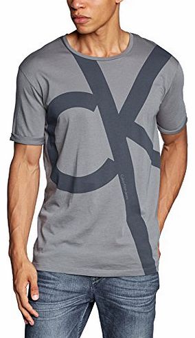 Mens Crew Neck Short Sleeve T-Shirt - Grey - Grau (BRUSHED NICKEL-PT 942) - XX-Large