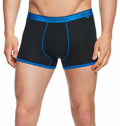 Mens Calvin Klein One Trunks/ Boxer Shorts Striped Black & Blue