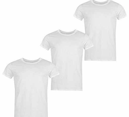 Mens Klein 3 Pack Crew Neck T Shirt Mens White L