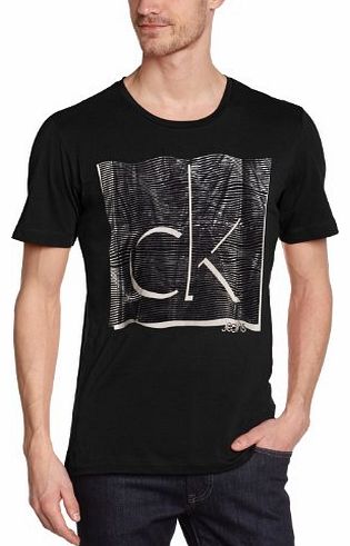 Mens TREY Crew Neck Short sleeve T-Shirt - Black - Black - Small (Brand size: M)