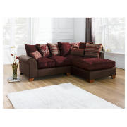 right hand facing corner sofa, aubergine