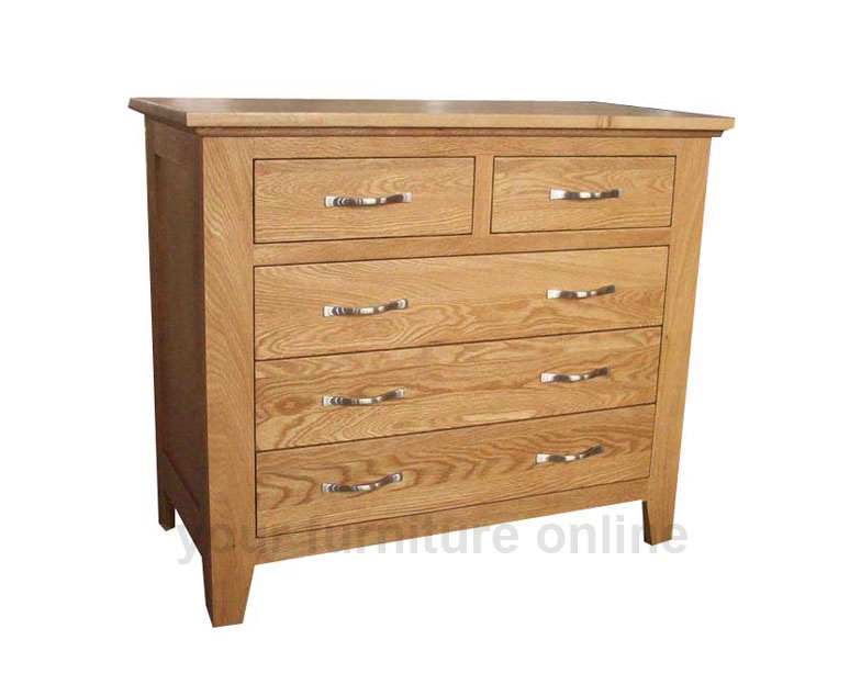 Oak 2+3 Drawer Chest