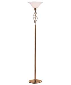 Antique Brass Finish Uplighter Floor Lamp