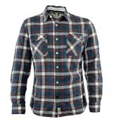 Canterbury Gilchrist Blue/Grey/Red Check Shirt