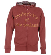 Canterbury Nelson Dark Red Full Zip Hooded