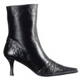 rainbow stitch detail ankle boots