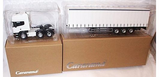  plain white cab and trailer lorry set bundle 1.50 scale diecast model