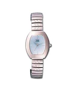 Ladies Chrome Coloured Expander Watch