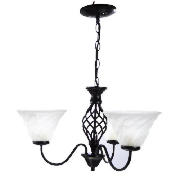 3 Way Ceiling Light, Black