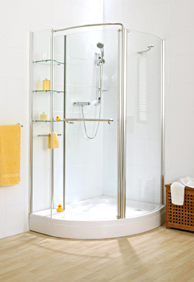 Storage Corner Curve Shower with