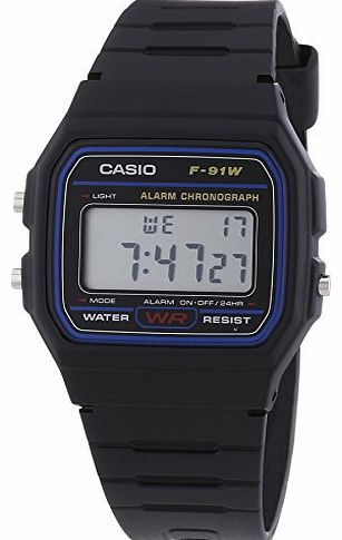 F-91W-1YER Mens Resin Digital Watch