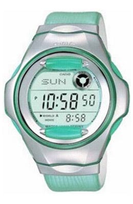 Ladies Baby G Green Databank MSG 140L 3VER