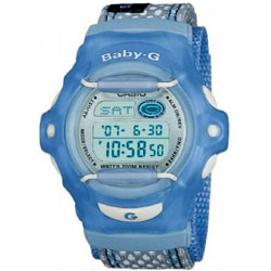 Ladies Baby G Pale Blue Telememo Watch