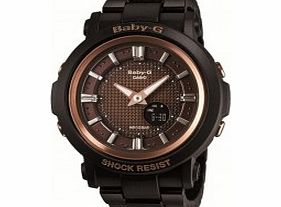 Casio Ladies Baby-G World Time Brown Resin Strap