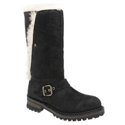 Female Erpillar Mardy Fur Suede Upper Calf/Knee in Black