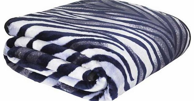 Raschel Zebra Print Throw