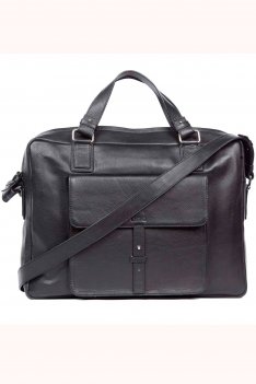 Blake Black Leather Briefcase