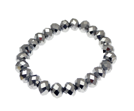 Metal look beaded bracelet