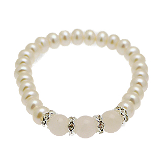 Pearl and Silver Bracelet