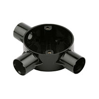 Terminal Box 3 Way Black