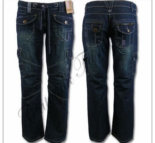 A20 NEW LADIES BOOTCUT COMBAT TROUSERS WOMENS DENIM JEANS PANTS 8-16 (10 (38))