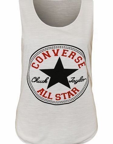 CELEB LOOK NEW WOMENS LADIES SLEEVELESS ALL STAR PRINT T-SHIRT VEST TOP W-35 (M/L (UK 12-14), WHITE/CREAM)