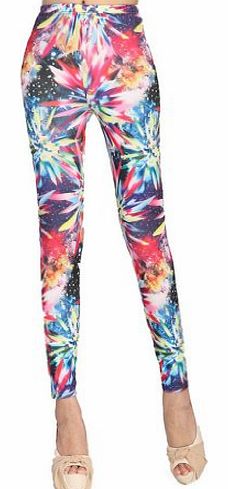 Womens Fashion Novel Footless Legging Stretch Pant Tights Firework