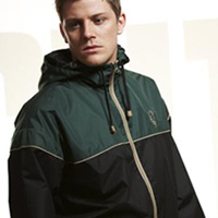 Rain Jacket - Black/Lisbon Green.